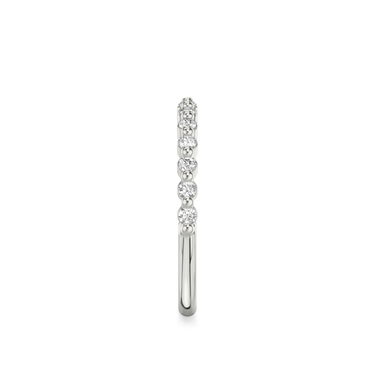 Just Brilliant single shared prong band — original — 18K White Gold — side view