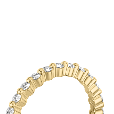 Just Brilliant single shared prong band — original — 18K Yellow Gold — detail view