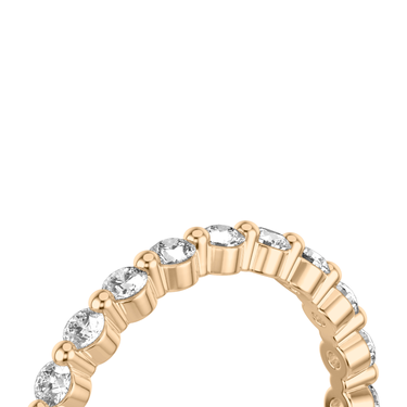 Just Brilliant single shared prong band — large — 18K Rose Gold — detail view