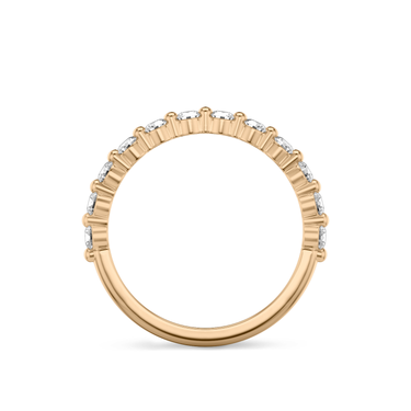 Just Brilliant single shared prong band — large — 18K Rose Gold — profile view