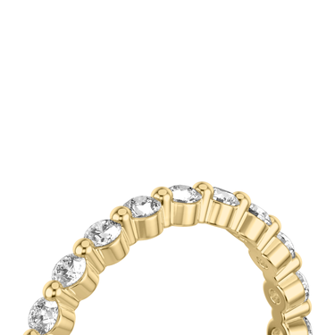 Just Brilliant single shared prong band — large — 18K Yellow Gold — detail view
