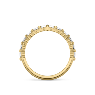 Just Brilliant single shared prong band — large — 18K Yellow Gold — profile view