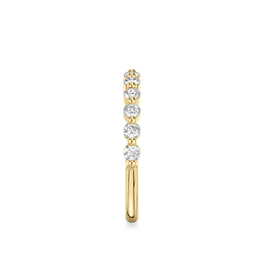 Just Brilliant single shared prong band — large — 18K Yellow Gold — side view