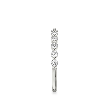 Just Brilliant single shared prong band — large — 18K White Gold — side view