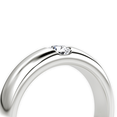 Just Brilliant Inlay Band, 18K White Gold, detail view, unengraved