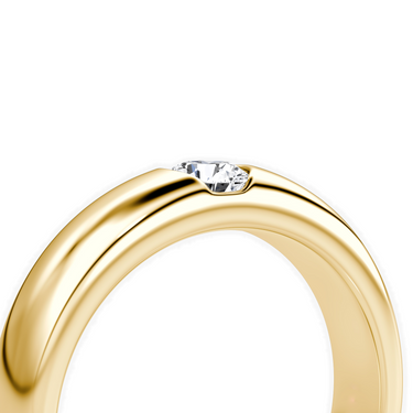 Just Brilliant Inlay Band, 18K Yellow Gold, detail view, unengraved