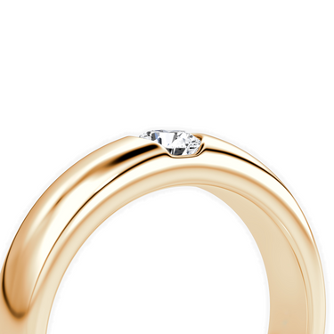 Just Brilliant Inlay Band, 18K Rose Gold, detail view, unengraved