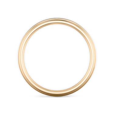 Just Brilliant Brushed Bevel Band in 18K Rose Gold, front view