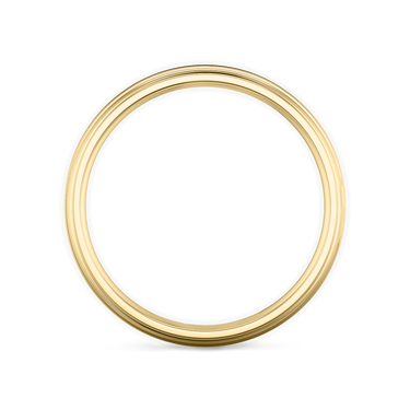 Just Brilliant Brushed Bevel Band in 18K Yellow Gold, front view