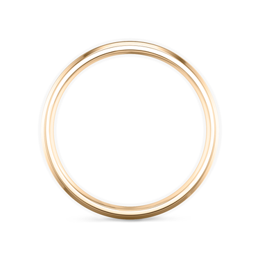 Just Brilliant Brushed Bevel Band in 18K Rose Gold, front view