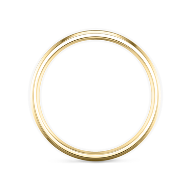 Just Brilliant Brushed Bevel Band in 18K Yellow Gold, front view