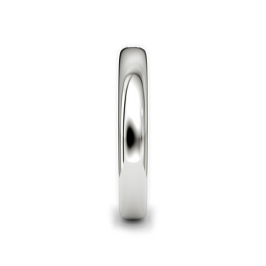 Just Brilliant Inlay band in 18K White Gold, side view