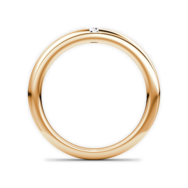 Just Brilliant Inlay band in 18K Rose Gold, profile view