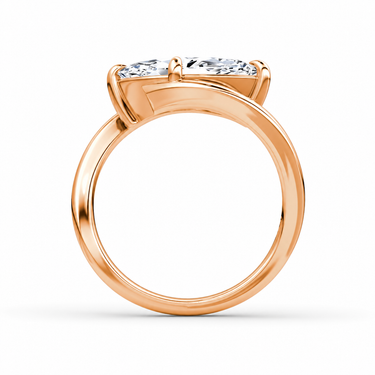Just Brilliant Wrapped Solitaire Diamond Ring, marquise in 18K rose gold, profile view #jb-wrapped_marquise_18k-rose-gold_profile