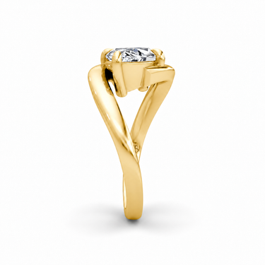 Just Brilliant Wrapped Solitaire Diamond Ring, marquise in 18K yellow gold, side view #jb-wrapped_marquise_18k-yellow-gold_side