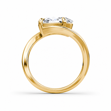Just Brilliant Wrapped Solitaire Diamond Ring, oval in 18K yellow gold, profile view #jb-wrapped_oval_18k-yellow-gold_profile