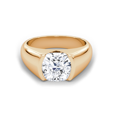 Just Brilliant Statement Signet Ring — Cushion — 18K Rose Gold — front view