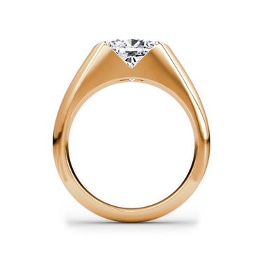 Just Brilliant Statement Signet Ring — Cushion — 18K Rose Gold — profile view