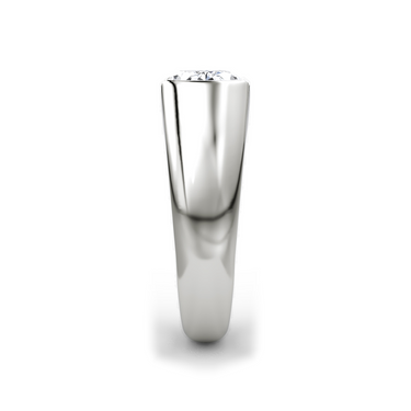 Just Brilliant Statement Signet Ring — Oval — 18K White Gold — side view