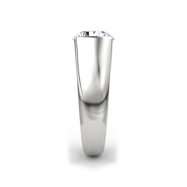 Just Brilliant Statement Signet Ring — Round Brilliant — 18K White Gold — side view