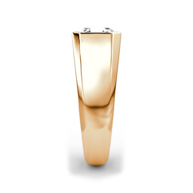 Just Brilliant Statement Signet Ring — Asscher — 18K Rose Gold — side view