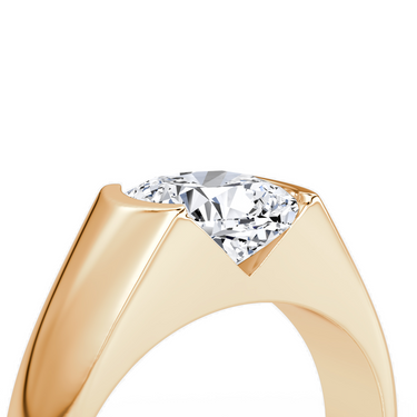 Just Brilliant Statement Signet Ring — Cushion — 18K Rose Gold — detail view