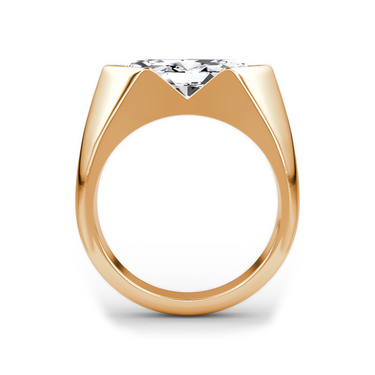Just Brilliant Statement Signet Ring — Marquise — 18K Rose Gold — profile view